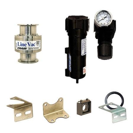Exair SS Sanitary Flange Line Vac Kit 163200-316