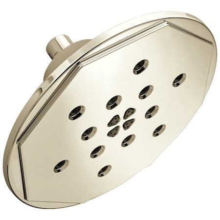 Brizo Rook: 8'' H2Okinetic Round Multi-Function Wall Mount Showerhead 87461-PN