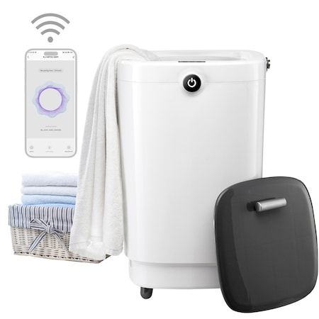 Edendirect Electric Towel Warmer Bucket in White, 20L Capacity, Wifi Control, Timer, Towel Warmer for Bathroom ZR-WiFi-MJT-GRAY