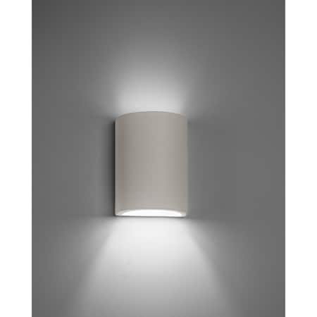 Luxury Lighting Gilly 8.5 in Ceramic Half Cylinder Outdoor Wall Light, Paintable White Bisque Finish, 2PK (2) 100-00-W-ud-7