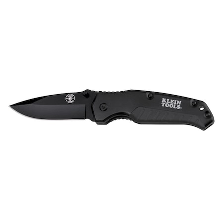 Klein Tools Pocket Knife Black Drop-Point Blade Drop Point, 8.203" L 44220