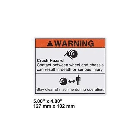 Genie REPLACEMENT DECAL, CRUSH HAZARD MOVING 237598