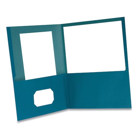 Oxford Earthwise by 100% Recycled Paper Twin-Pocket Portfolio, 100-Sheet Cap, 11 x 8.5, Blue, 10PK 00571