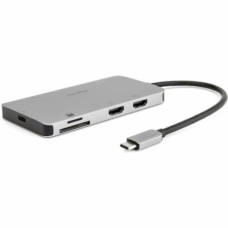 Rocstor USB-C MULTIPORT ADAPTER, 8-IN-1 HUB - 2X HDMI PORTS - 3X USB-A - SUPPORTS DP 1.4 Y10A302-S1