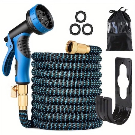 Wrightmaster 5/8 in. x 75 ft. Expandable Garden Hose with 8-Function Spray Nozzle, Storage Bag and Hanger ZR-75FT