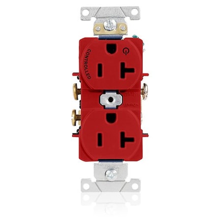 Leviton PlugsandRcptcls, 20A, 125VAC, Rd, Nylon, PK1 5362-S1R