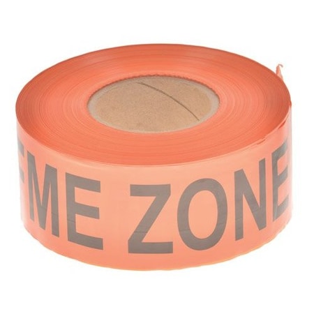 Zoro Select FME Zone Tape, FME Zone, Orange, 3 in Wide x 1,000 ft Length, 3 mil BT1KFZOR