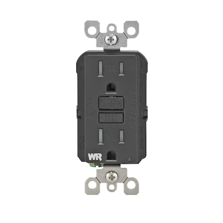 Leviton Self-Test GFCI Receptacle, Tamper Resistant Duplex, 15 Amp, 125 Volt, 5-15R NEMA GFWT1-E