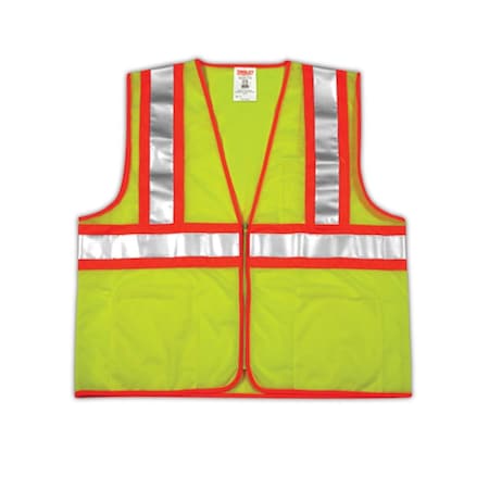 Tingley Two-Tone Hi-Vis Safety Vest 2XL/3XL Class 2 , Zipper 4 Pockets V70642.2X-3X