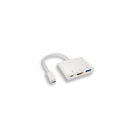 Cable Wholesale USB-C 3.1, 3-in-1 Mini Dock, 4k HDMI at 30Hz, USB 3.0 Type-A, & 100W USB-C Charge Port 30U3-33001