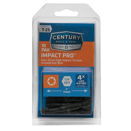 Century Drill & Tool Impact Pro Screwdriving Bit - Star 70025