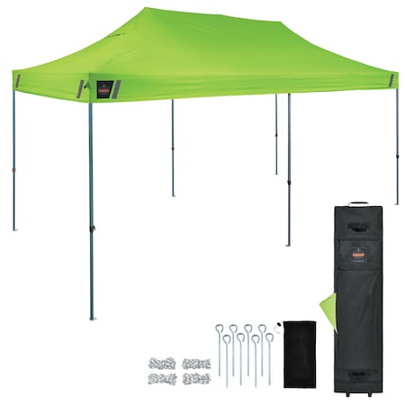Ergodyne Single Lime Heavy Duty Pop-Up Tent - 10ft x 20ft 6004