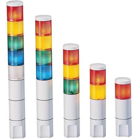 Federal Signal Status Indicator Light, 120V AC, Amber, Red, 2 3/16 in Dia., 9 13/16 in Height MSL2-120AR