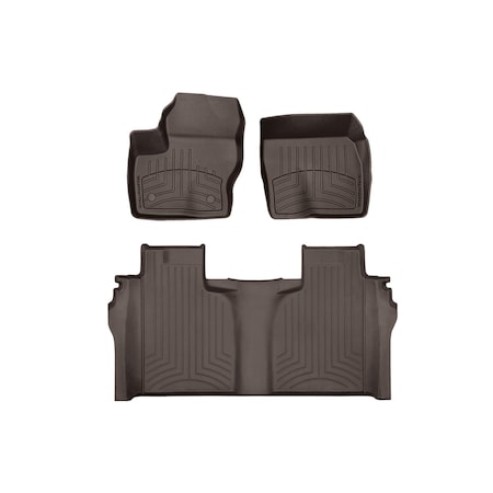 Weathertech Cocoa, Front and Rear FloorLiner HP 471436-1-2IM