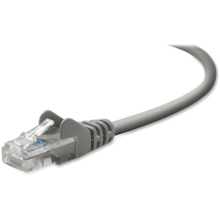 Belkin 3FT CAT5E SNAGLESS PATCH CABLE, UTP, GRAY PVC JACKET, 24AWG, T568B, 50 MICRON, G A3L791-03-S