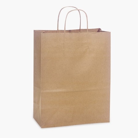 Nashville Wraps 100% Recycled Kraft Paper Bags, Carrier 10x5x13in, 25PK RKMCR