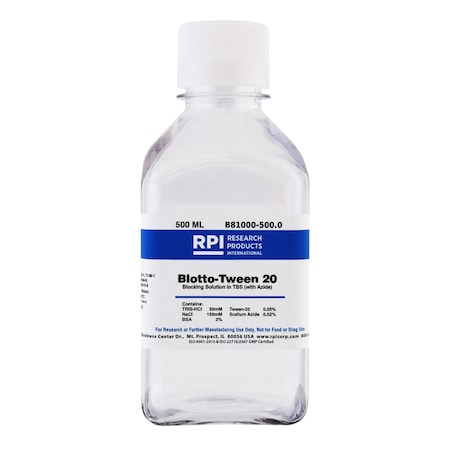 Rpi Blotto-Tween 20 Blocking Solution in TBS with Azide, 500 Milliliters B81000-500.0