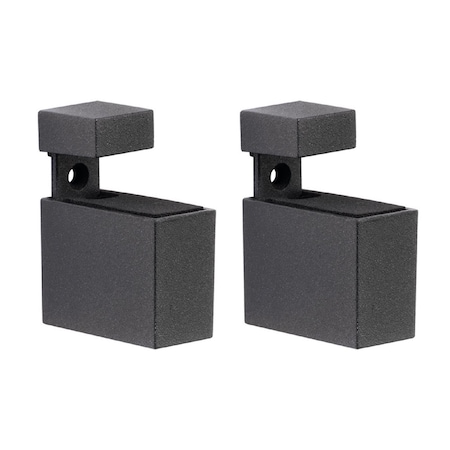 Dolle Cuadro 2.7 in. H X 0.9 in. W X 1.9 in. D Black Metal Shelf Clips 16757