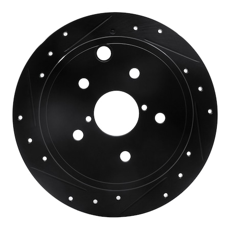 Dynamic Friction Co DFC Brake Rotor - Drilled and Slotted - Black 633-13024L
