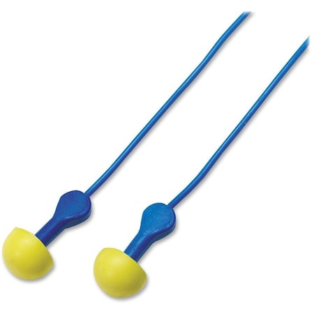 3M E-A-R EXPRESS Pod Plugs Reusable Corded Ear Plugs, Pod Shape, NRR 25 dB, M, Yellow, 100PK 311-1114