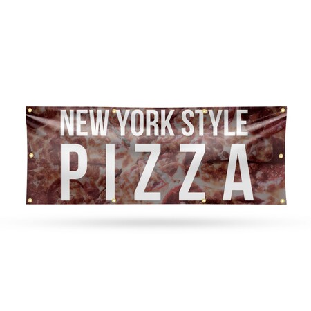 Signmission New York Pizza, 36 Inch x 96 Inch, Vinyl Banner B-96-30753