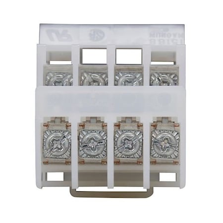 Eaton Bussmann series 15188 depluggable DIN terminal block, 600 V, 30 A, 4-pole, 50PK 15188-4S