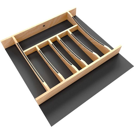 Revashelf Cutlery Tray Insert Wood/Black 19-1/4in W Right Fit Craftsman 4WCTCC-24MB-1