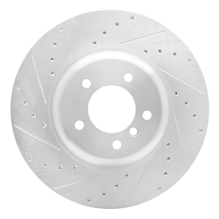 Dynamic Friction Co DFC Brake Rotor - Drilled and Slotted - Silver 631-31063L
