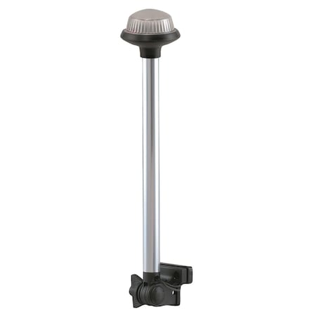 Perko 1634DP0CHR FoldDown White AllRound Pole Light, Horizontal Mount 3003.3098