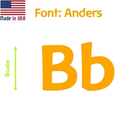 Aacc Self-Adhesive Vinyl Letter: b, Scale: 2 in. Color: Orange Font: Anders by AACC-Anders-lb-Orange-I2x1