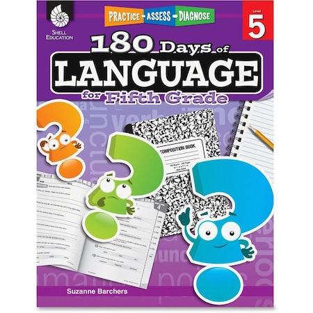 Shell Education 180 Days of Language Book, Grade 5 51170