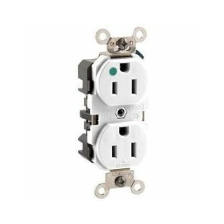 Leviton Standard Receptacle, 15 Amp, 125 Volt MRI82-W