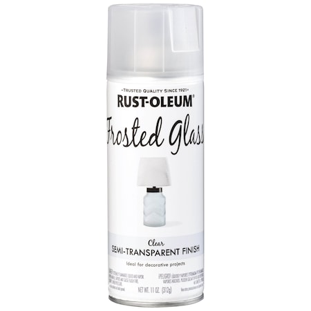 Rust-Oleum Frosted Spray Paint, Frosted Glass, Matte, Solvent, 11 Oz 342600