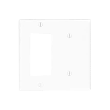 Leviton Combination Wallplate, Standard Size, Gang 2, Black 80708-E