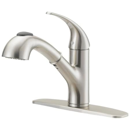 Boston Harbor Kitchen Faucet, 1.8 gpm, 1-Faucet Handle, 1, 3-Faucet Hole, Metal/Plastic, Stainless Steel FP4A4079NP