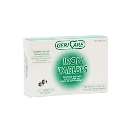 Geri-Care Ferrous Sulfate Tablets 325mg Bottle, 100PK 1239800