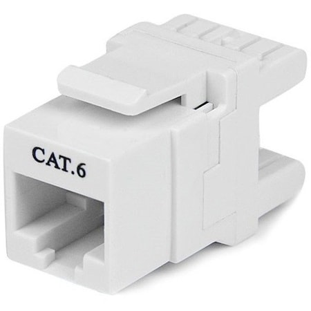Startech.Com 180 Cat 6 Keystone Wall Jack - White C6KEY110SWH