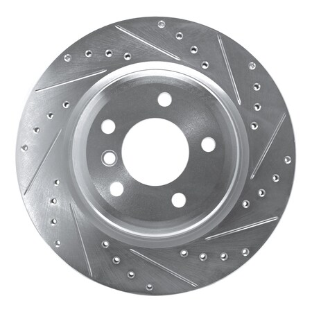 Dynamic Friction Co DFC Brake Rotor - Drilled and Slotted - Silver 631-31070R