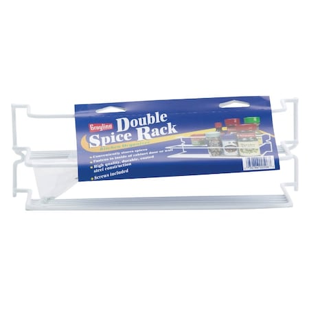 Grayline White Double Shelf Spice Rack 40506