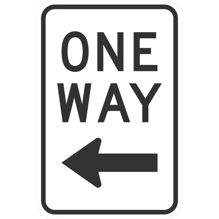 Lyle R6-2L, Oneway Left Arrow, 24x30, High Intensity Prismatic, White G-14181-HI_24x30