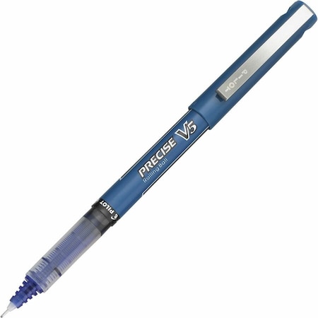 Pilot Precise V5 Rolling Ball Pen, Non-Refillable, Extra Fine, 0.5mm, Blue Ink, Dozen 35335