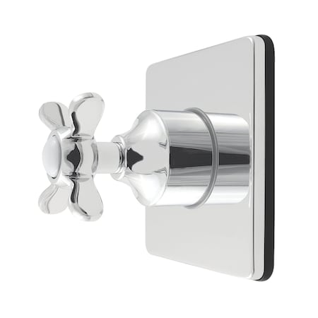 Kingston Brass Single-Handle Six-Way Diverter Valve with Square Trim Kit, Polished Chrome KS4041BEX