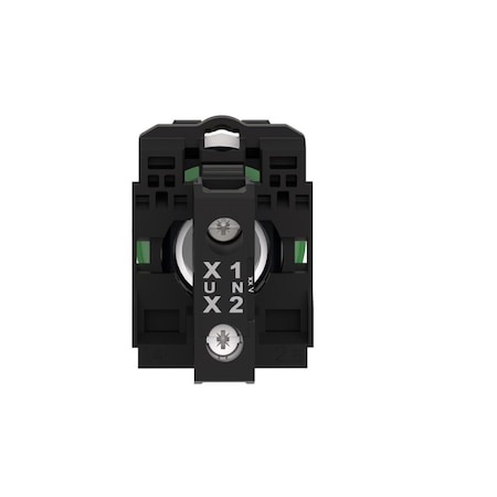 Schneider Electric Pilot light, Harmony XB5, grey plastic, white, 22mm, universal LED, plain lens, 230.240V AC XB5AVM1