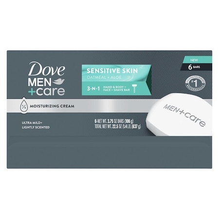 Dove Men+Care Sensitive Skin Hand and Body Face Plus Shave Bar, 22.5 Ounce, 12PK 64777944