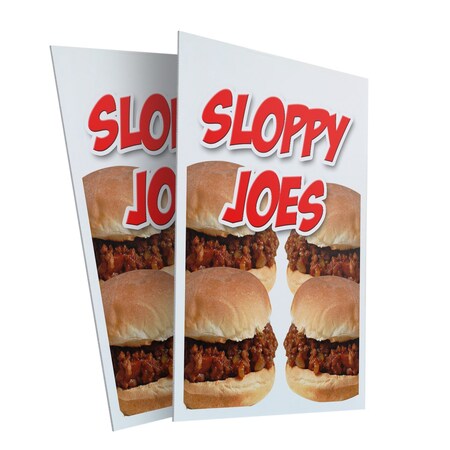 Signmission Sloppy Joes, Plastic Signs Only 24 Inch x 36 Inch, Corrugated Plastic, 2PK CSB-2436-2PACK-Sloppy Joes