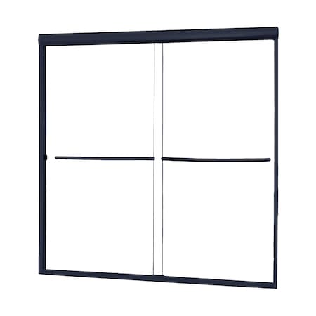 Craft And Main Sliding Shower Door, 60x60in, Frameless CVST6060-CL-MB