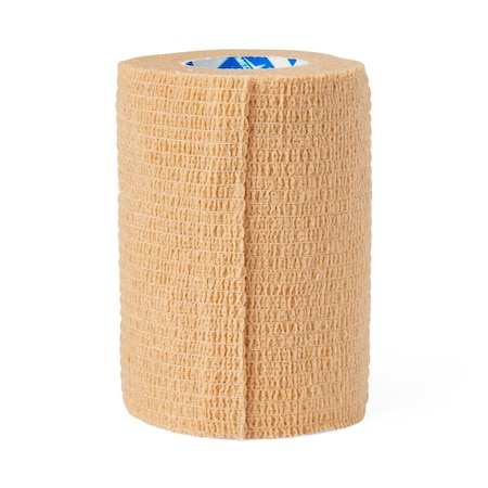 Medline Nonsterile Self-Adherent Wrap, Tan, 3in x 5 yd. (7.6 cm x 4.6 m), 24PK PRM088003