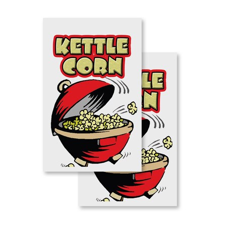Signmission Kettle Corn, Vinyl Decals Only 24 Inch x 36 Inch, Vinyl Decal, 2PK DSB-2436-2PACK-Kettle Corn
