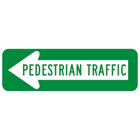 Lyle Pedestrian Traffic (Left Arrow), 24x8, Engineer Grade, White G-14508-EG_24x8