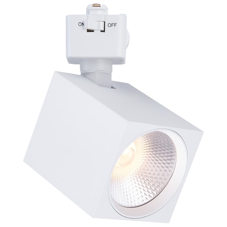 Satco 8 Watt LED Track Head CCT Selectable Dim to Warm J Style 36 Degree Beam Angle 120 Volt White Square JH5051
